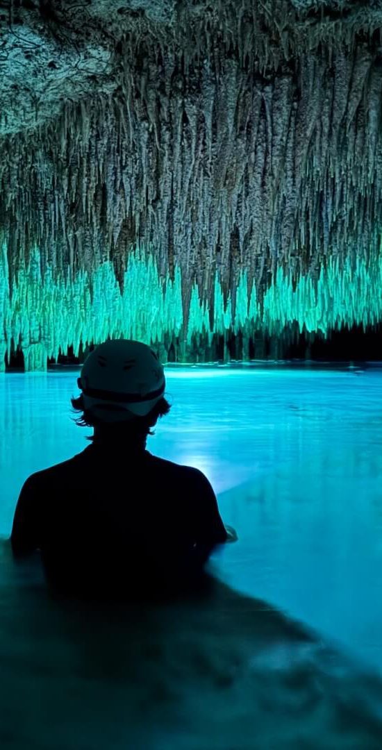 Cave formations in the Mayan underworld, Riviera Maya